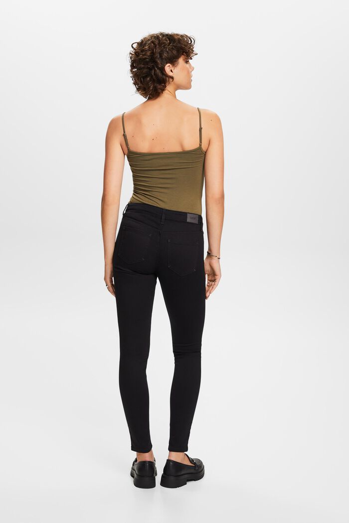 Recycelt: Skinny Stretchjeans mit mittelhohem Bund