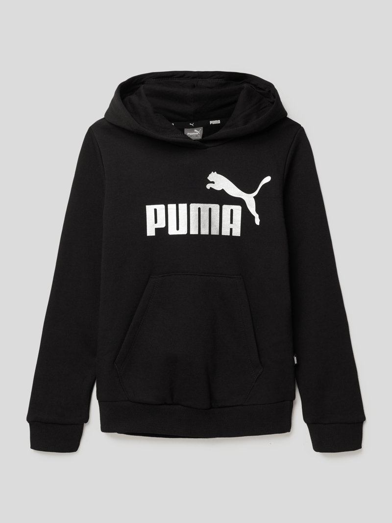 Hoodie mit Label-Print Modell 'ESS+ Logo Hoodie' in schwarz