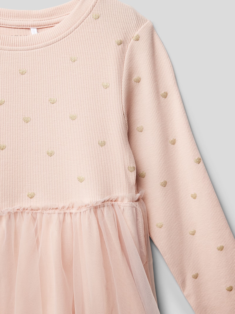 Kleid mit Allover-Muster in altrosa