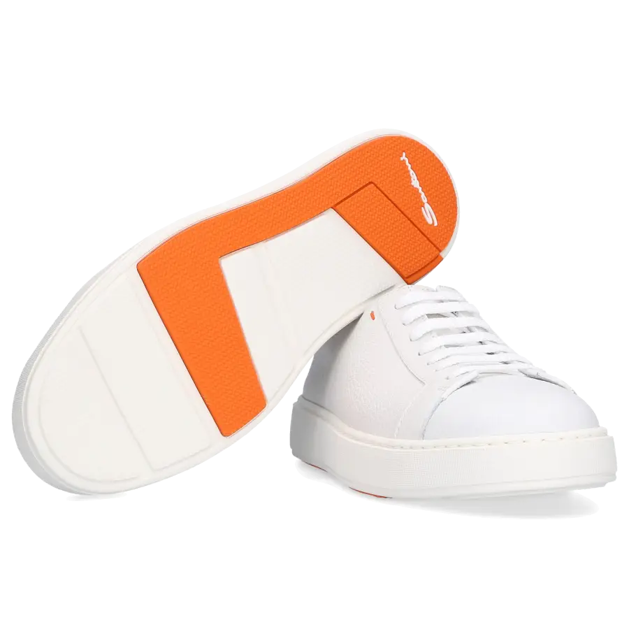 Santoni - Sneaker low 21430 Kalbsleder - weiß