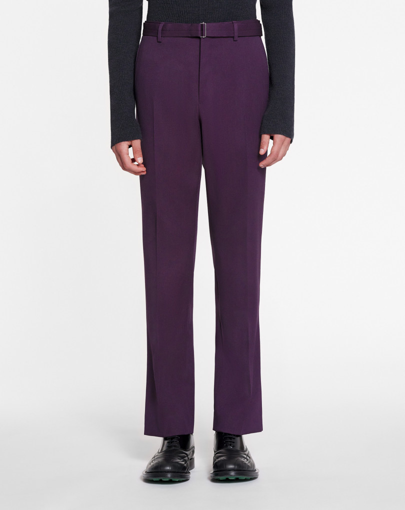PANTALON DROIT FENDU