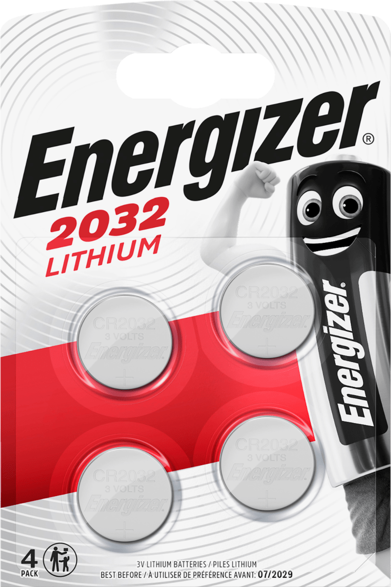 Batterien\tKnopfzelle CR2032, 4 St