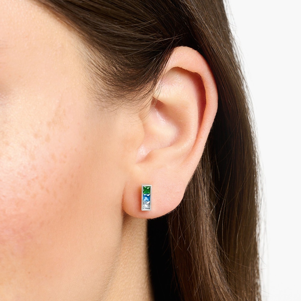 Thomas Sabo Boucles d'oreilles à fermoir à poussette 925 Argent Boucles d'oreilles