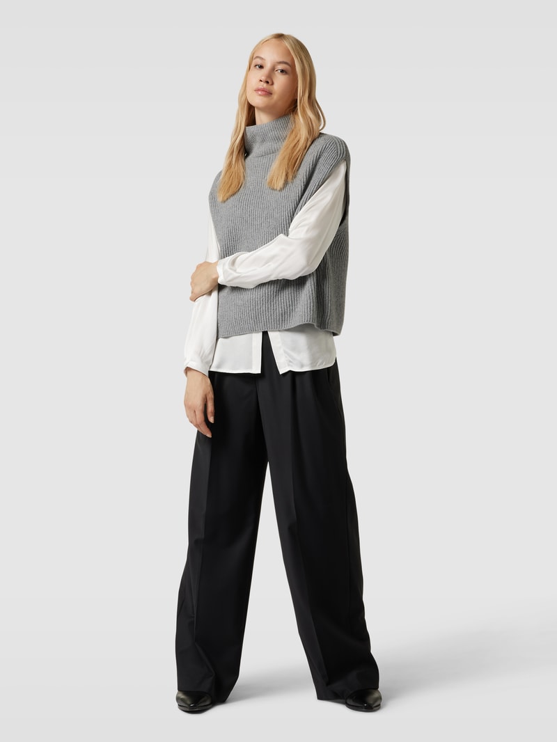 Strickpullover mit Turtleneck Modell 'Palisa' in hellgrau meliert