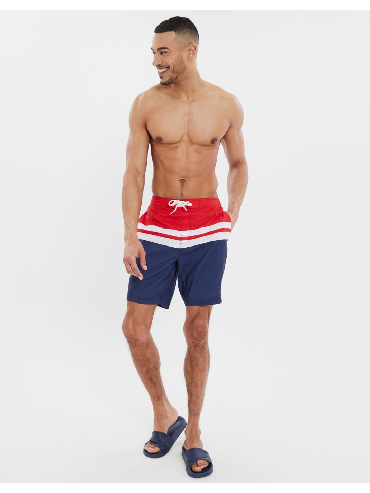Threadbare Badehose THB Swim Short Kingdom in Navy-Red günstig kaufen