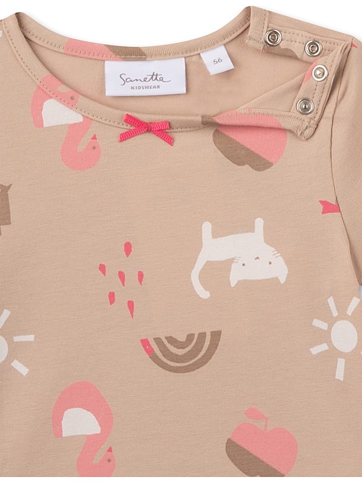 Sanetta Kidswear Kleid in Beige günstig kaufen