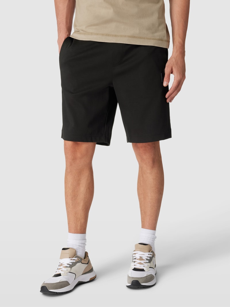 Sweatshorts mit Label-Patch Modell 'Lamson' in schwarz