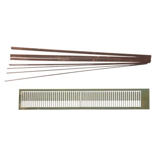 Metallgeländer H0, 60 Pfosten, 20 Kupferdrähte á 20 cm