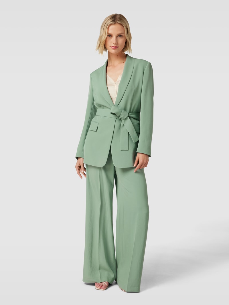 Blazer mit Bindegürtel in mint