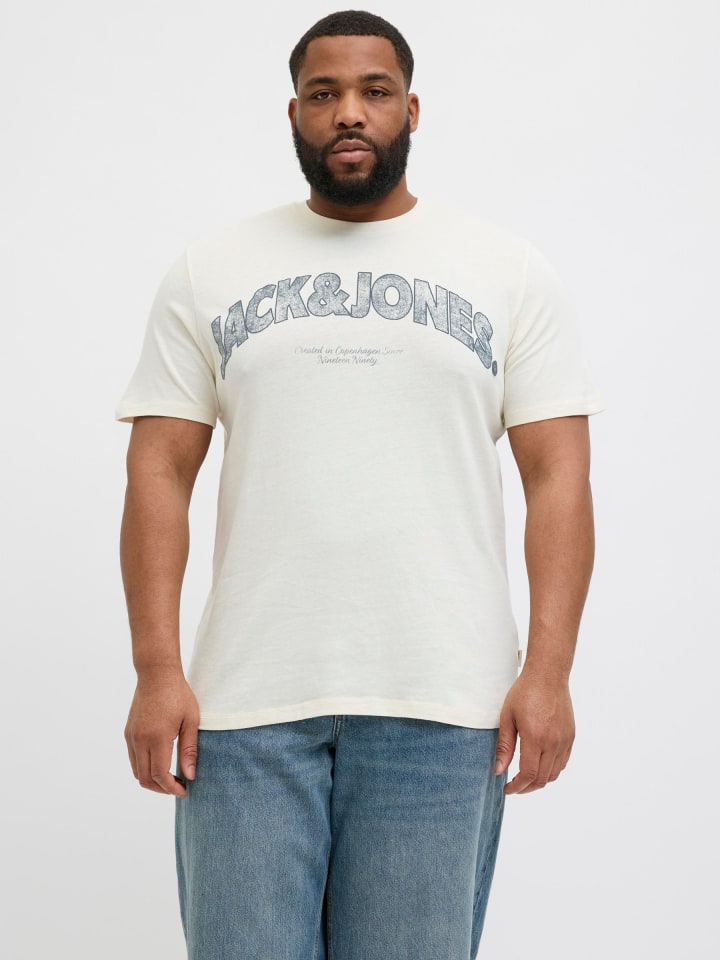 JACK & JONES PLUS T-shirt in Antique White günstig kaufen