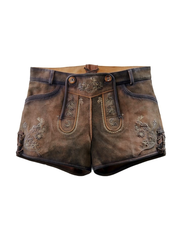 MADDOX Lederhose MAILA in dunkelbraun günstig kaufen