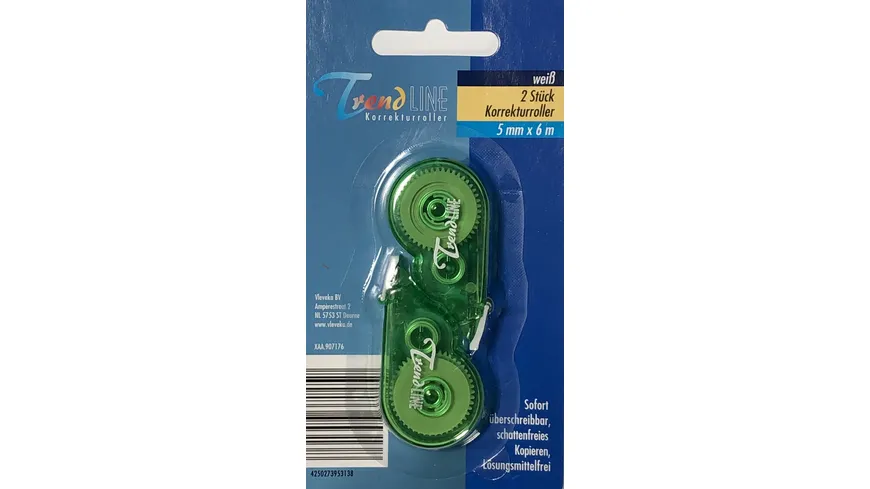 TrendLINE Korrekturroller mini 5mm x 6m 2er Pack 12 m