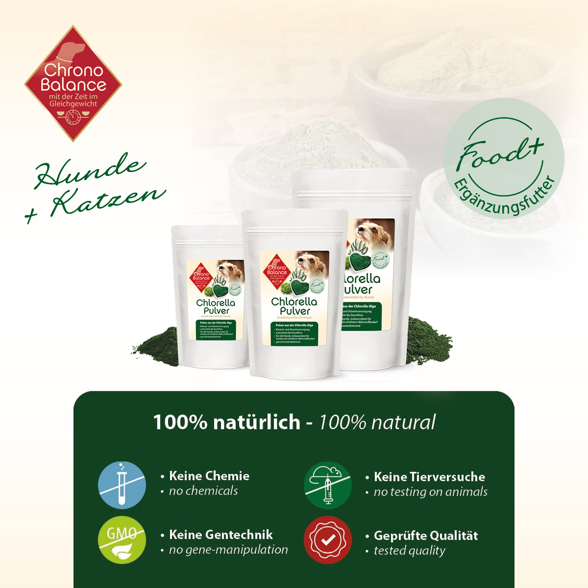 ChronoBalance Ergänzungsfutter & Aufzucht ChronoBalance Chlorella Pulver 100 g