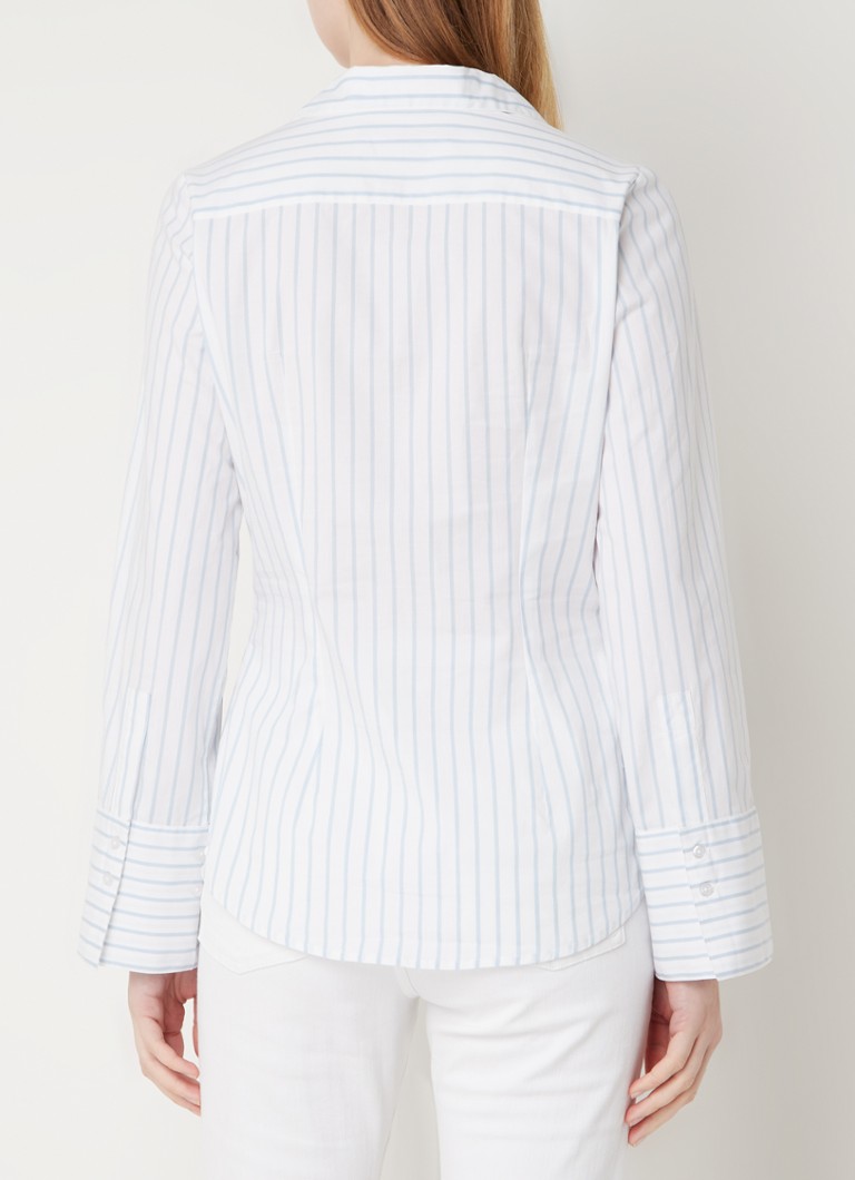 French Connection  Isabelle blouse met streepprint en asymmetrische zoom