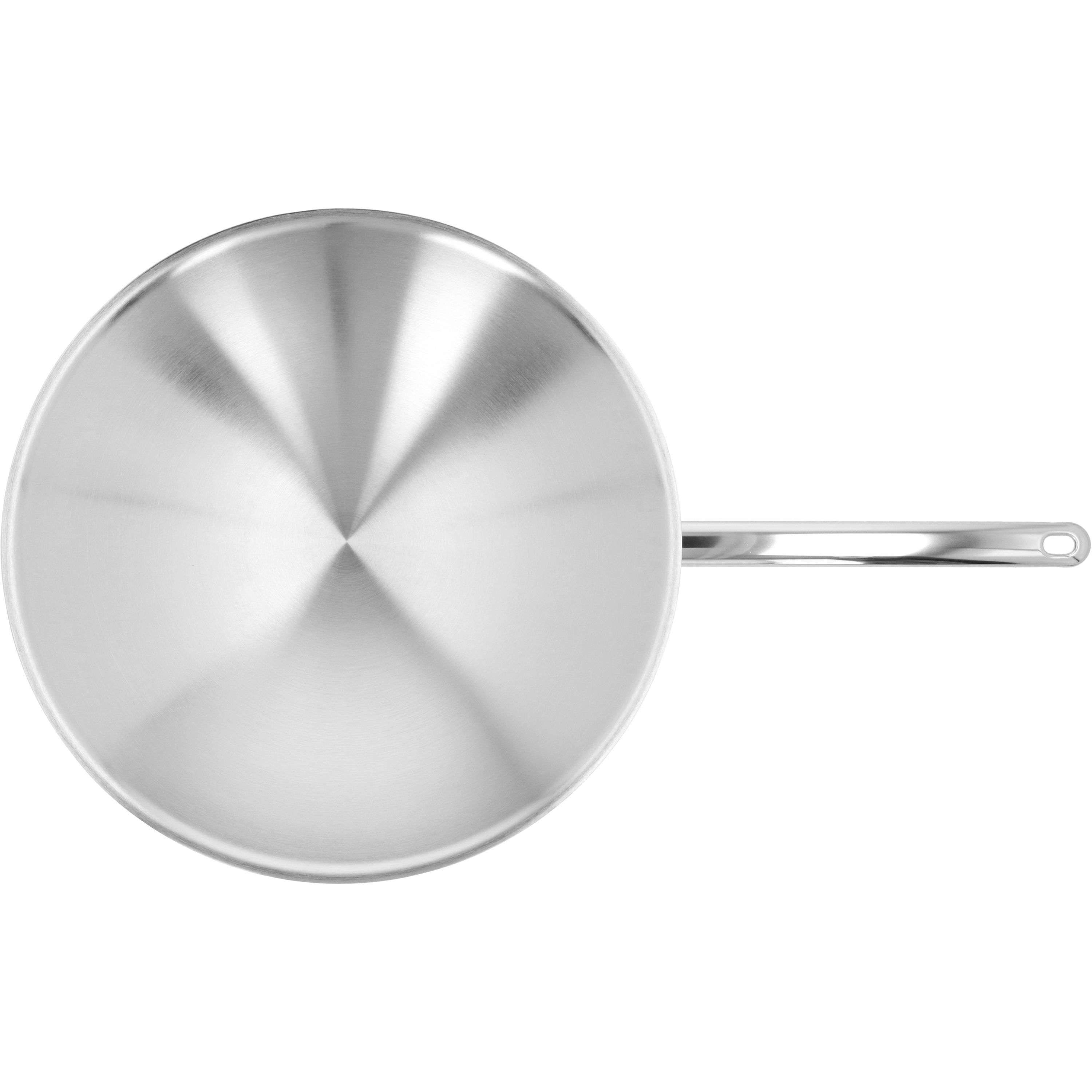 Wok runder Boden 36 cm, 18/10 Edelstahl