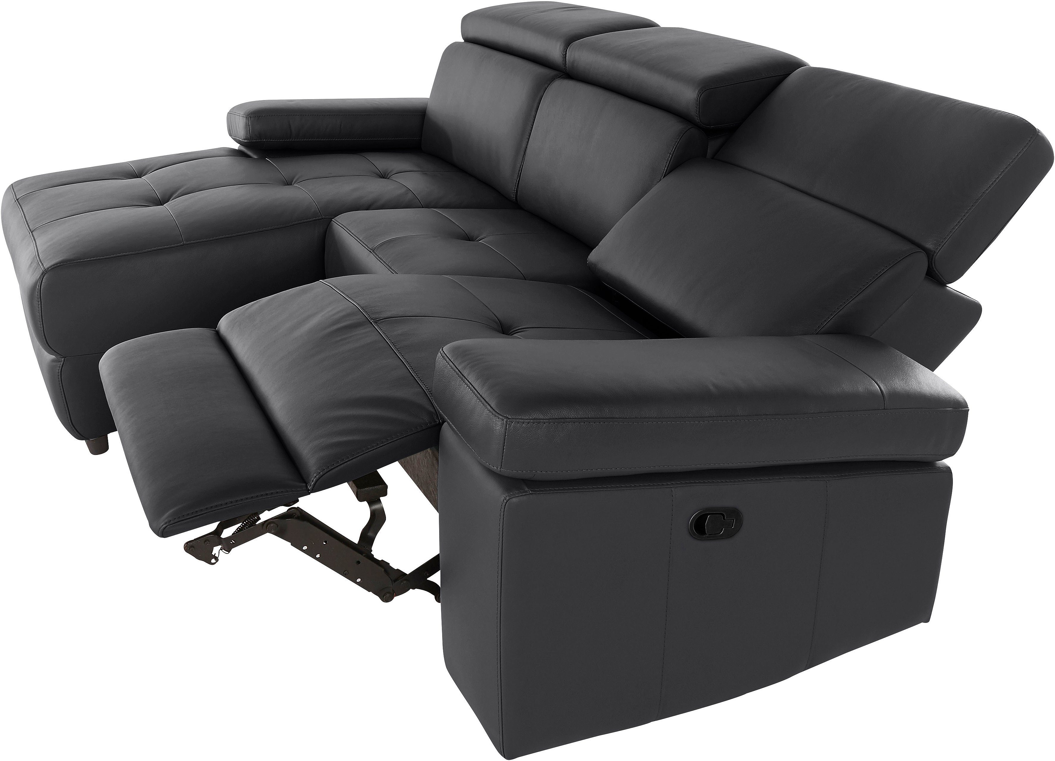 Places of Style Ecksofa Kilado, mit Relaxfunktion, verstellbarer Armlehne, Kopfteilverstellung