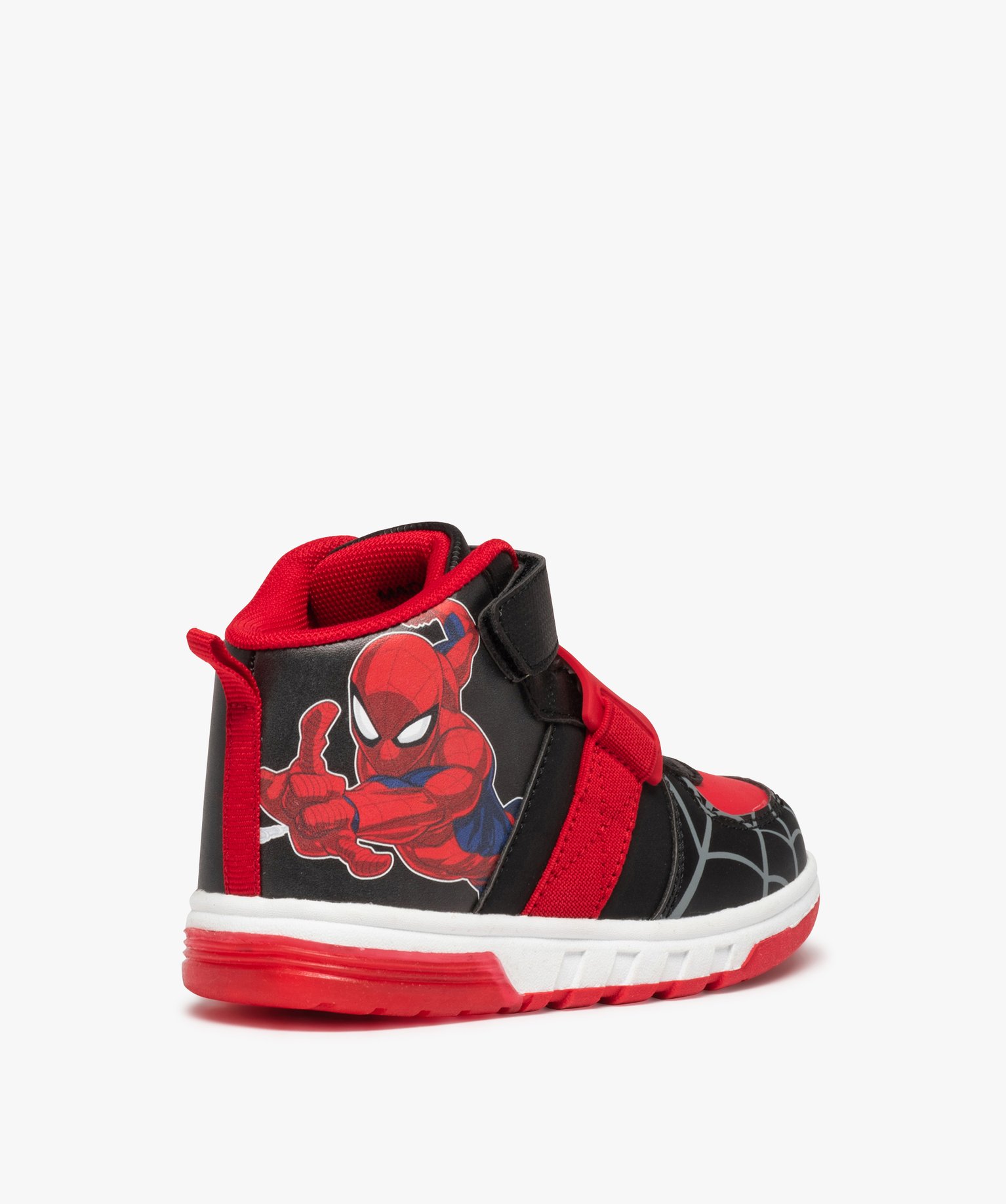 Baskets Garçon mid-cut à semelle lumineuse – SpiderMan noir | GEMO