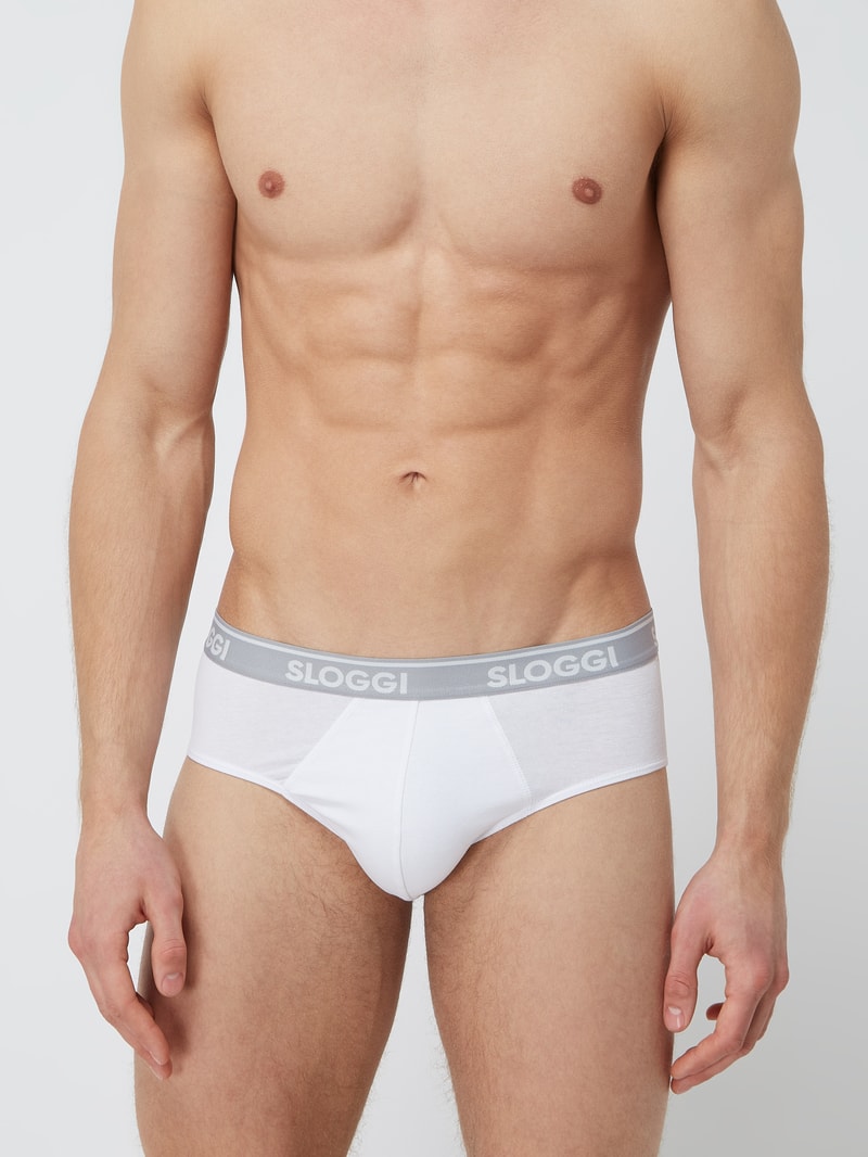 Slip mit Stretch-Anteil im 6er-Pack in weiß