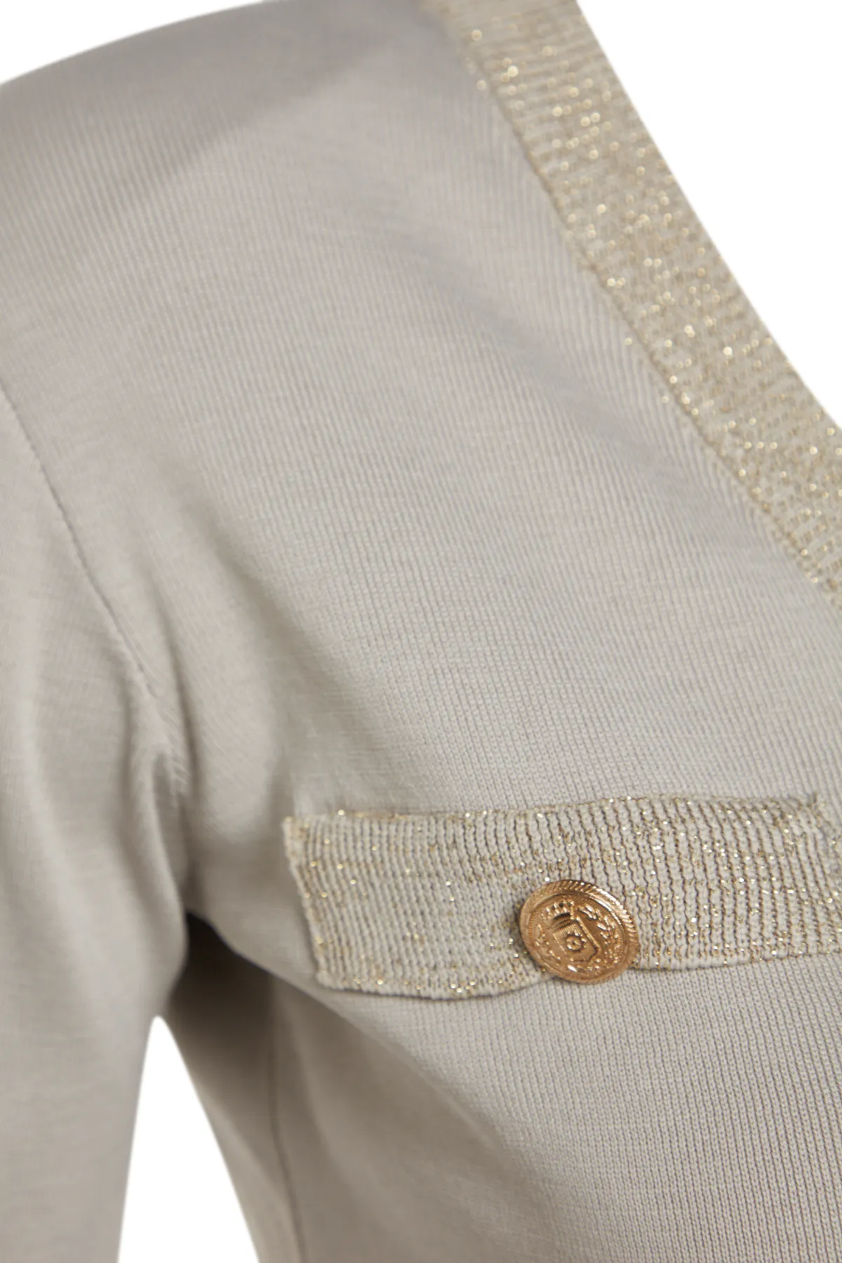 Trendyol Collection  Stone Crop gepolsterte Strick-Strickjacke mit Glitzer-Details TWOAW24HI00302