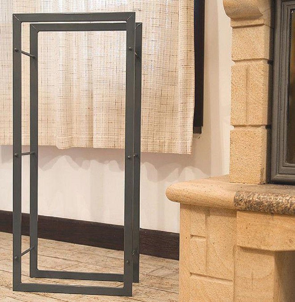 DanDiBo Kaminholzregal Kaminholzregal Kaminholzständer 100 cm Grau 80003 Holzkorb Kaminholzhalter Regal