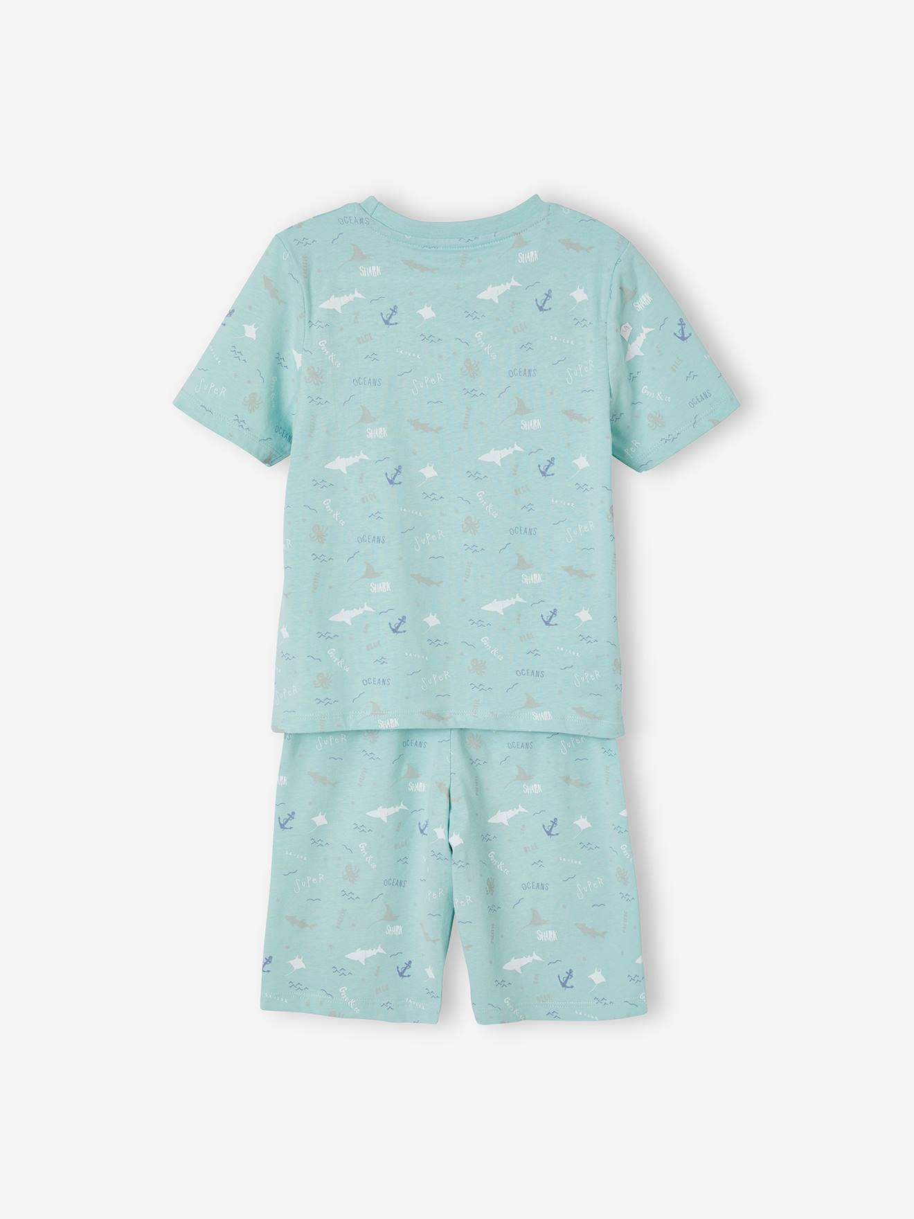 Lot pyjama + pyjashort océan garçon lot bleu