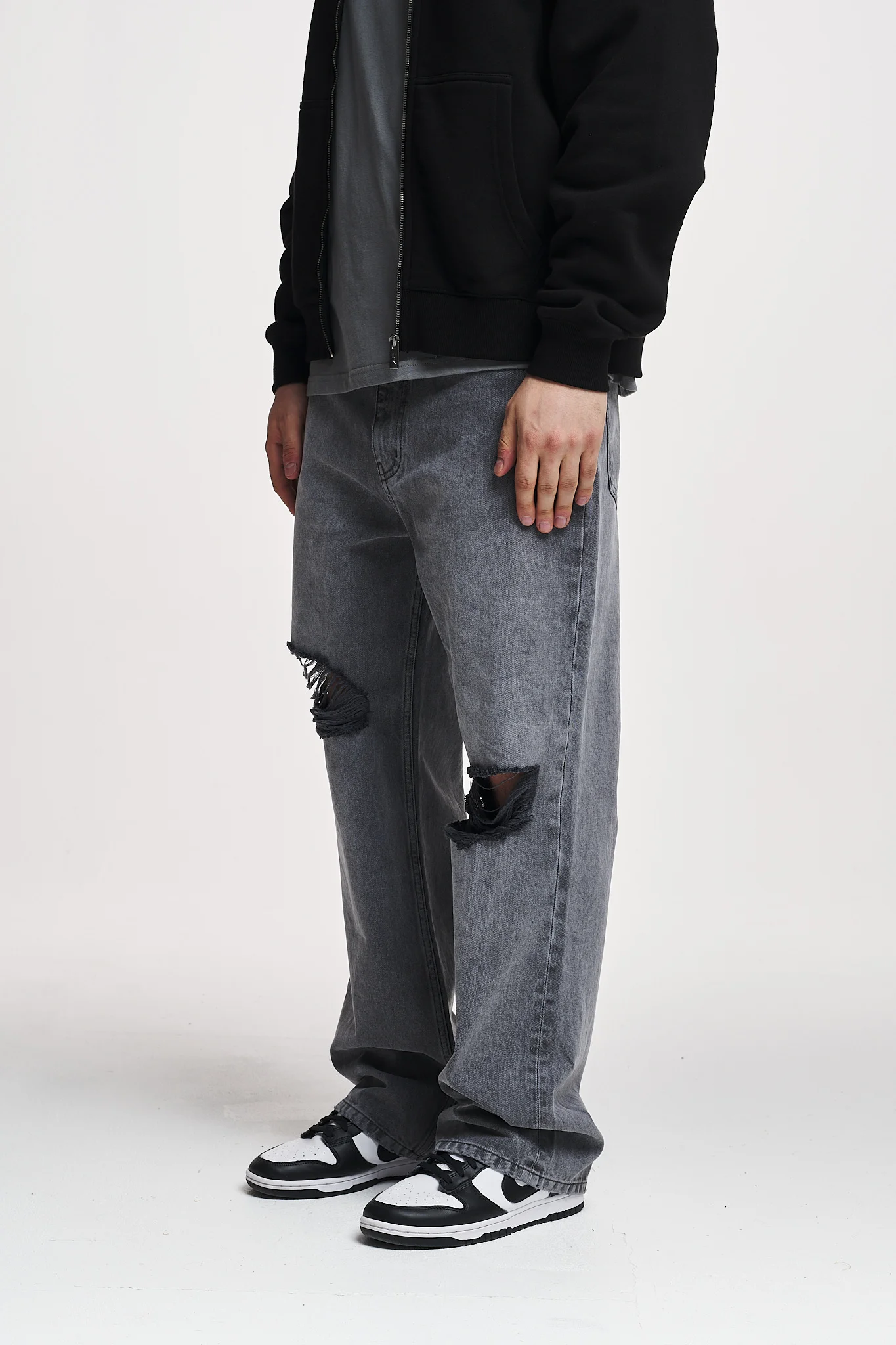2Y Studios ANDUIN RIPPED BAGGY - Vaqueros holgados