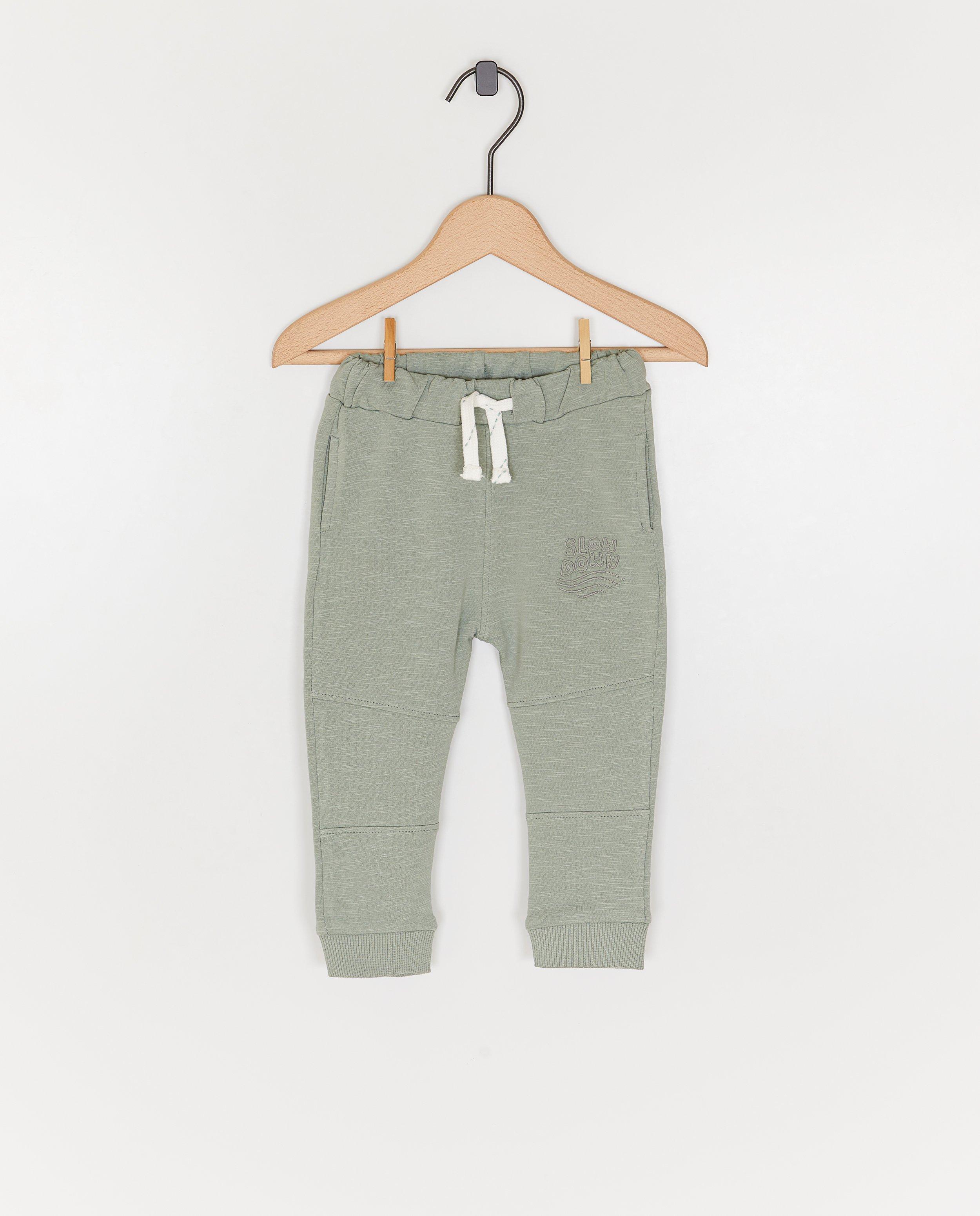 Pantaloni de trening kaki verzi Feetje
