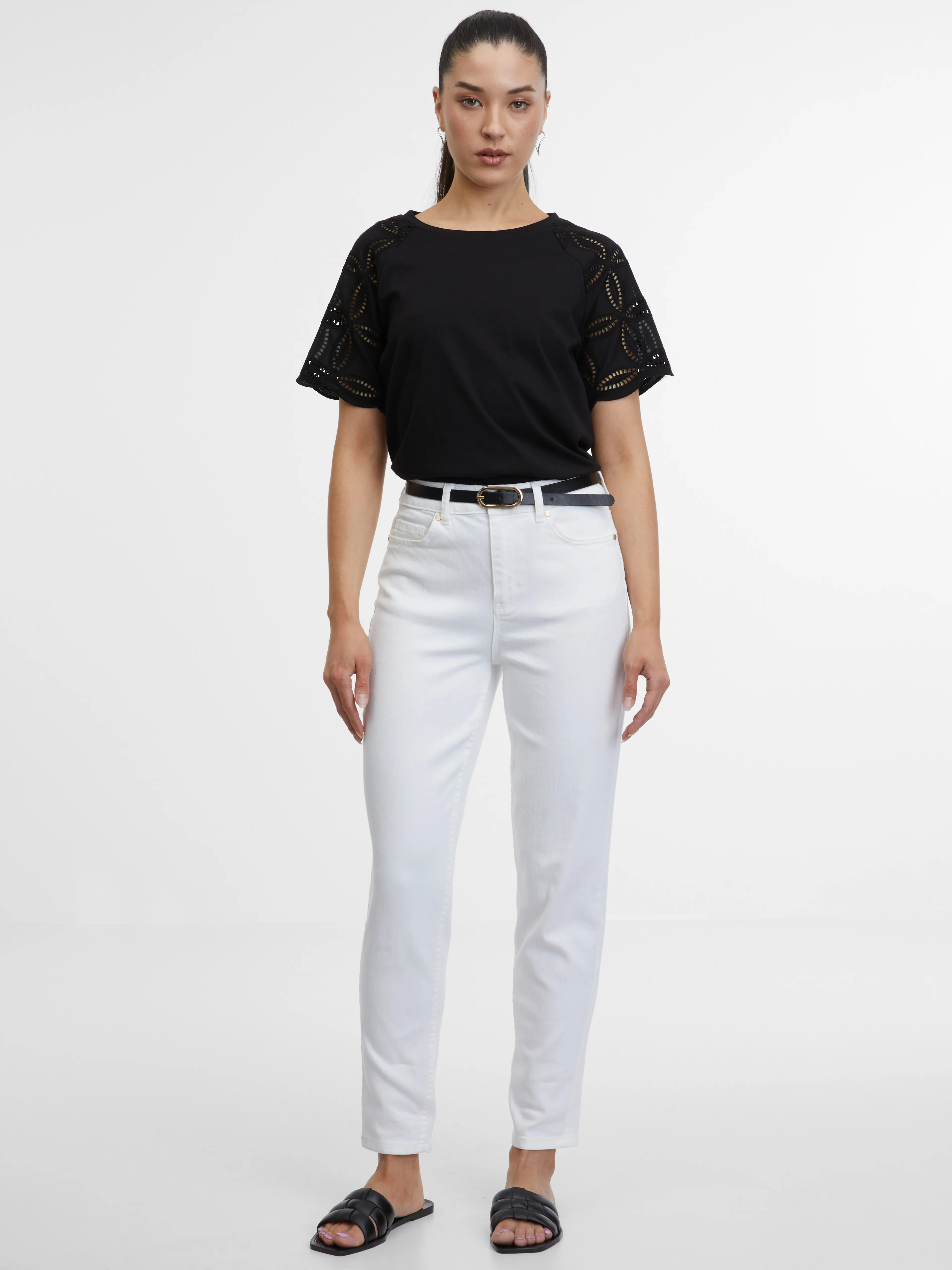 Schwarzes Damen-T-Shirt ORSAY