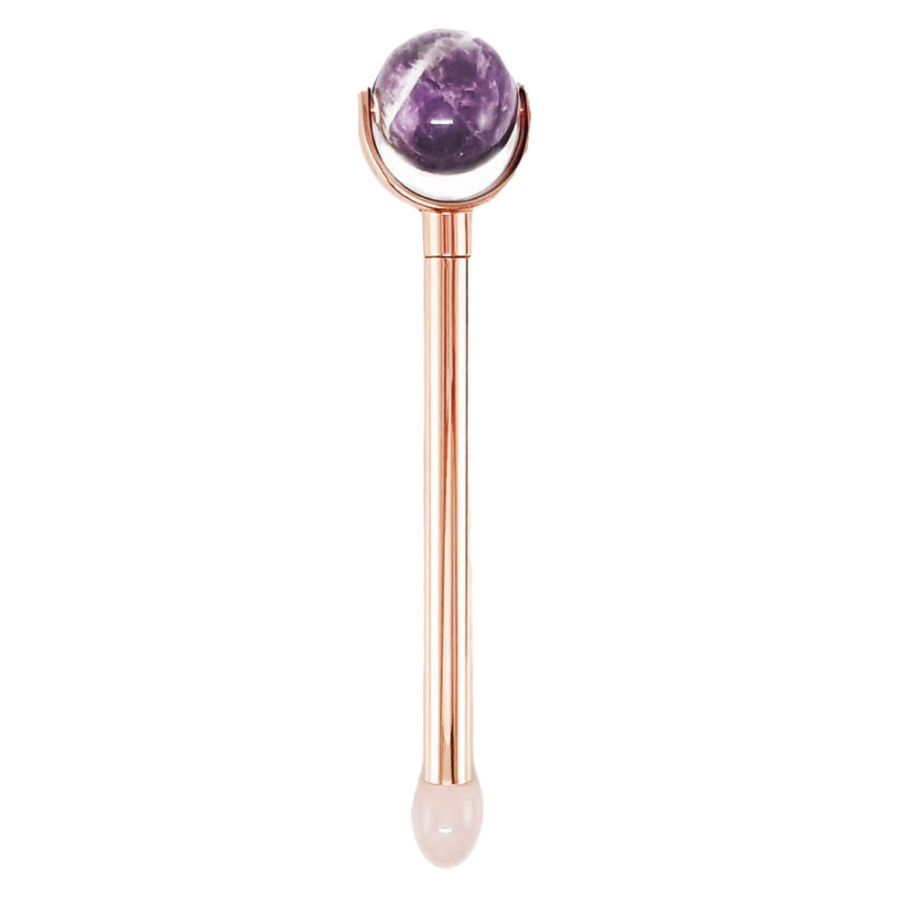 Lavay Paris Crystal Roller : Améthyste & Quartz Accessoire de Massage