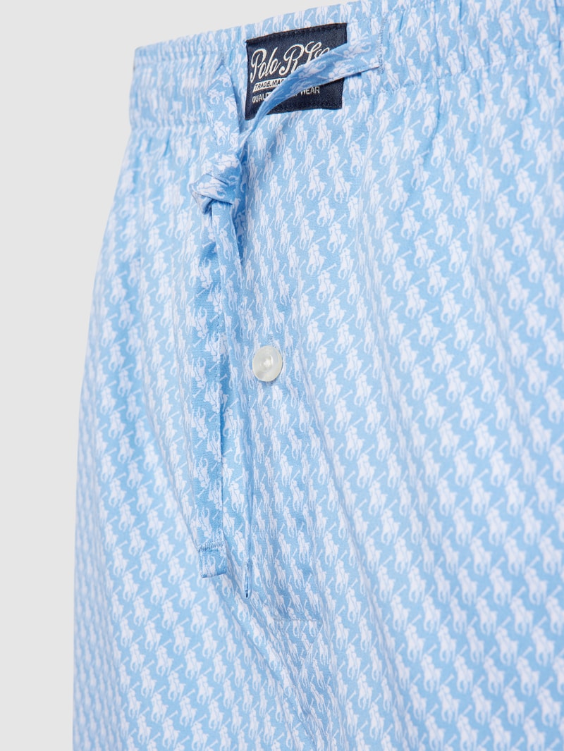 Pyjama-Hose mit Streifenmuster in hellblau