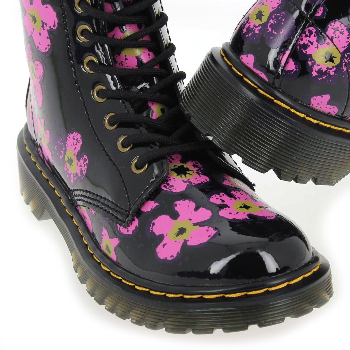 Dr Martens  1460 J PANSY FAYRE - Noir Fuchsia