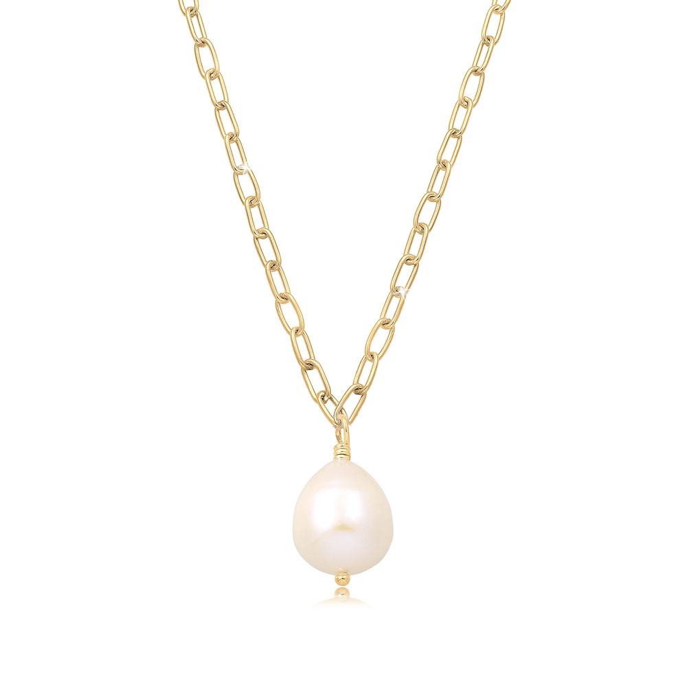 Elli PREMIUM Elli PREMIUM Collier Vintage Mariage Perles d'eau Douce Baroques Collier Femme  P collier