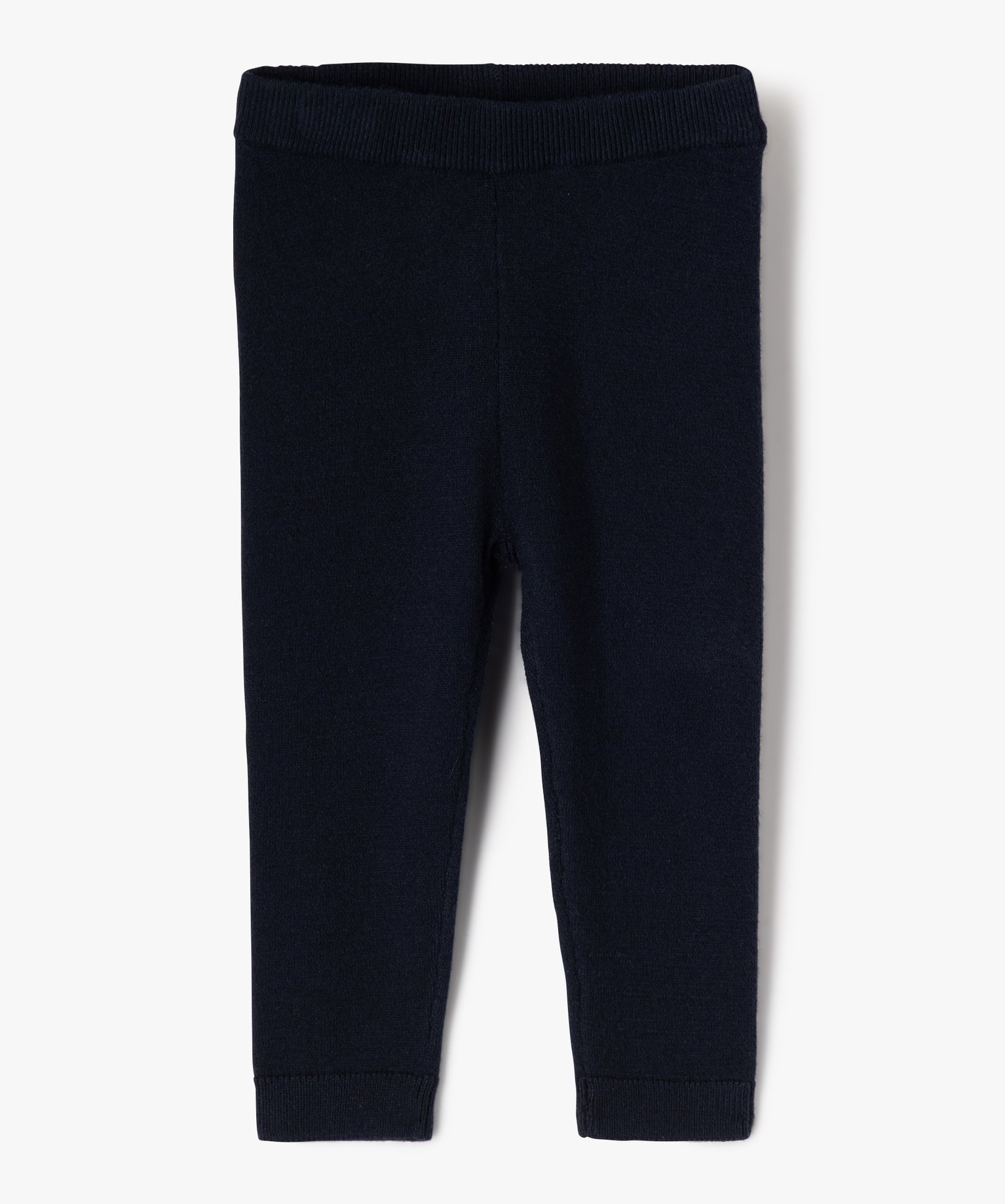 Pantalon en maille douce bébé fille marine | GEMO