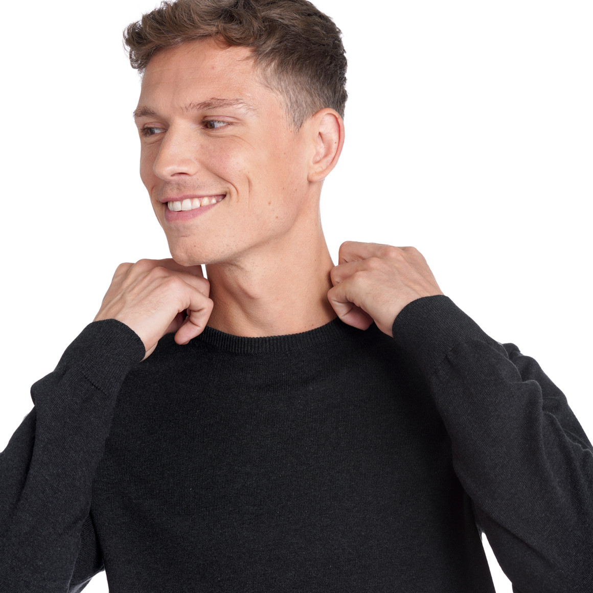 Herren Feinstrickpullover mit Rundhals