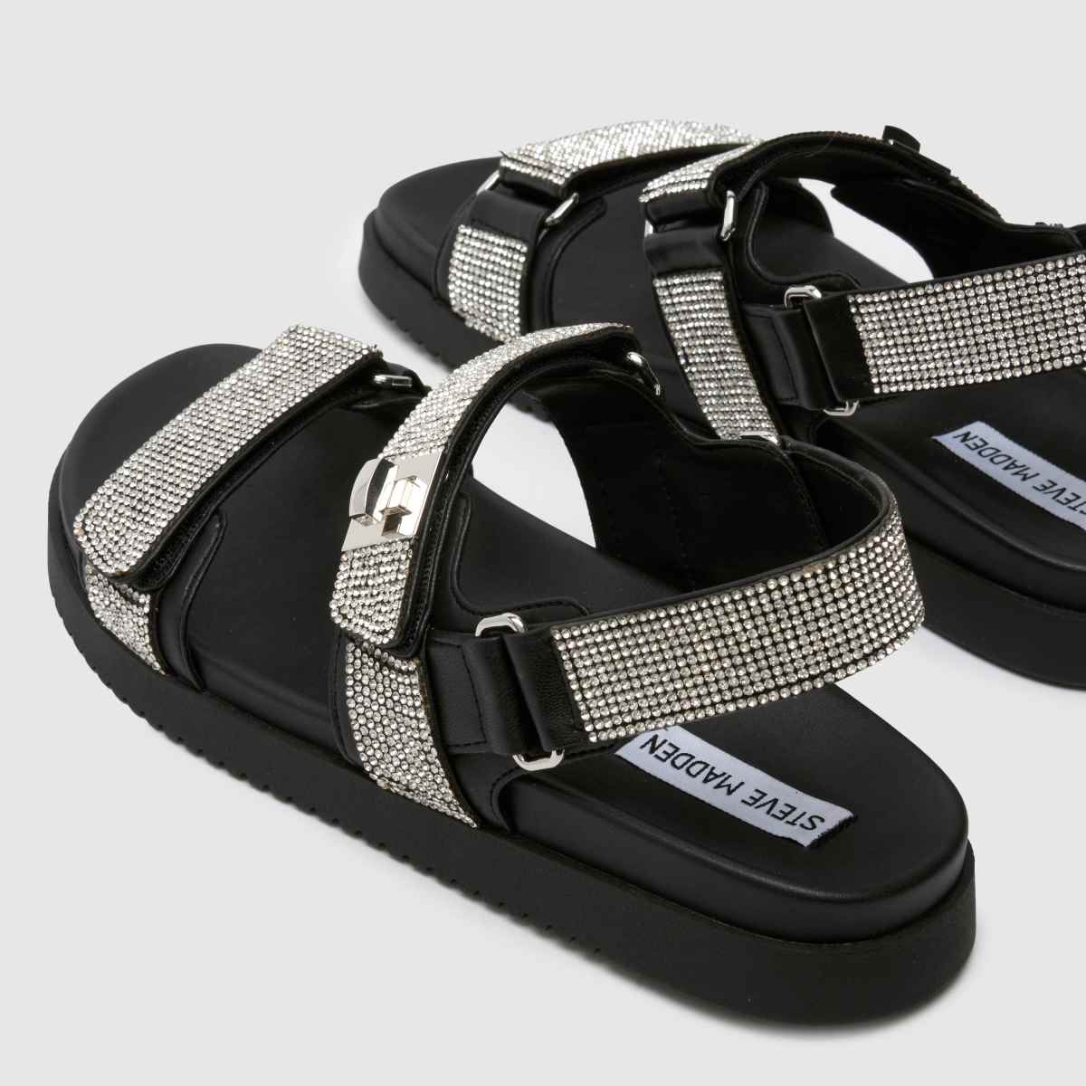 Steve Madden mona-r szandál fekete és ezüst színben