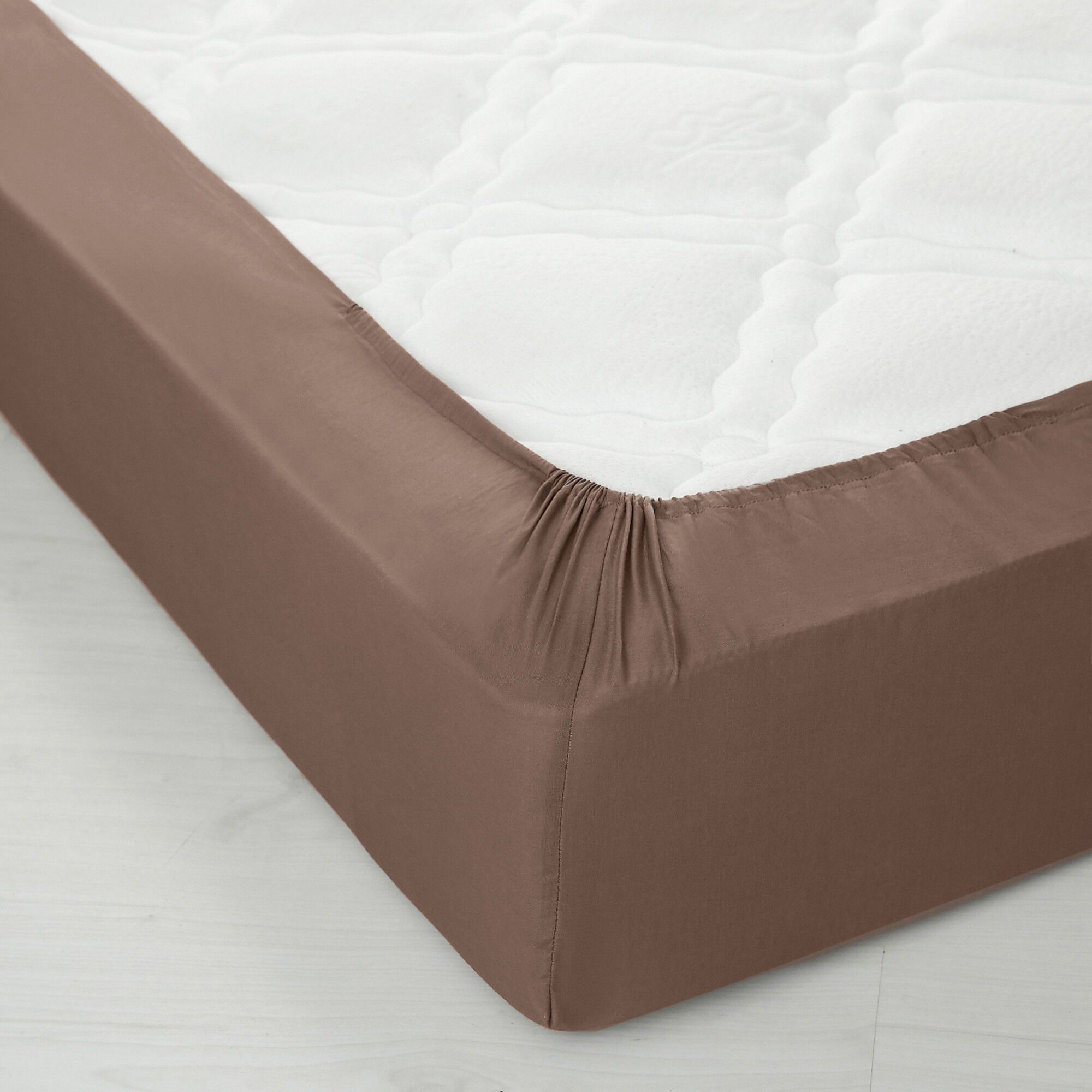 Drap-housse uni coton bonnet 32 cm