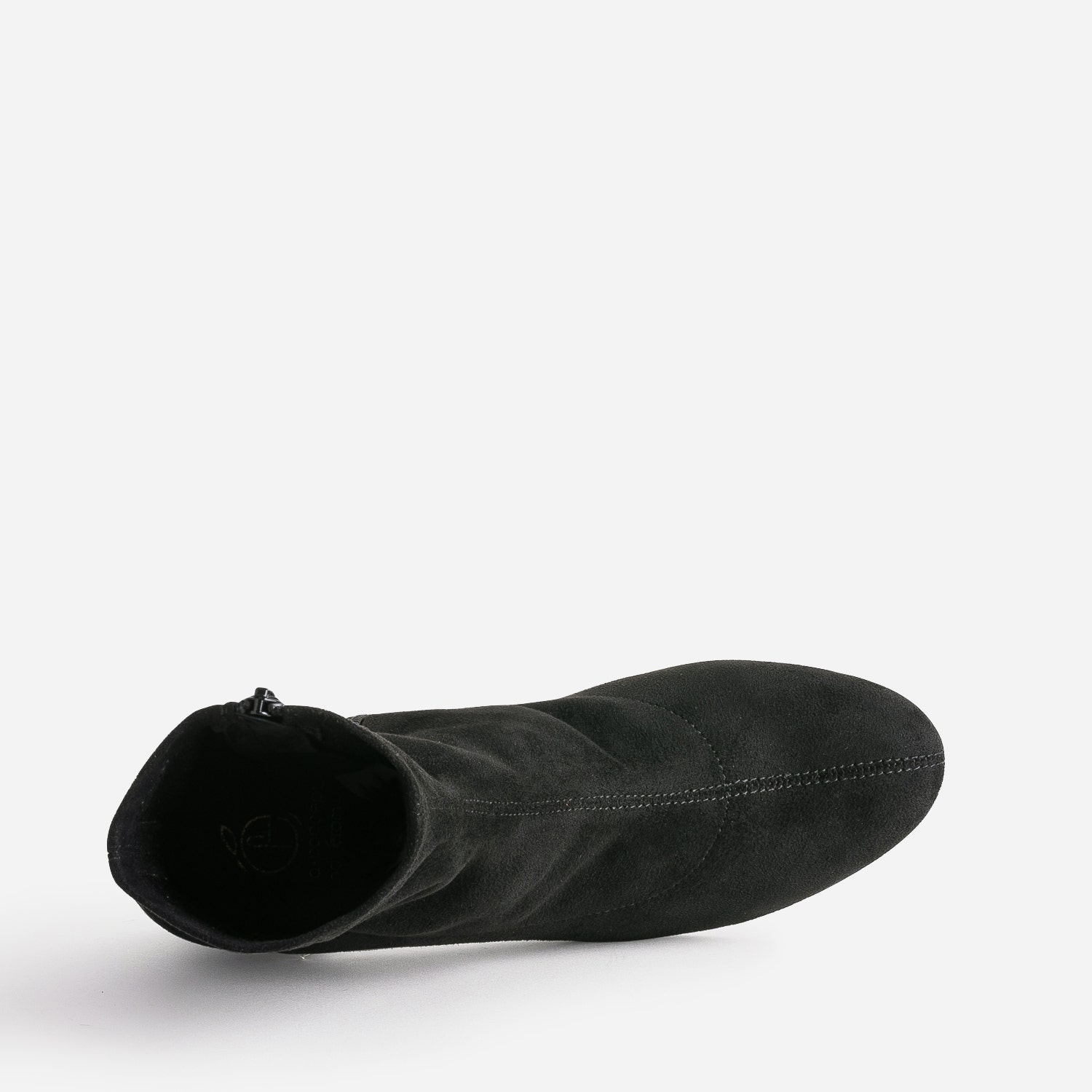 Boots noir éco-conçu en textile suédé