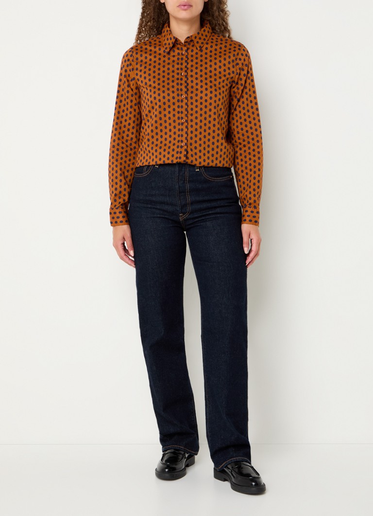 Benetton  Blouse met print en stretch