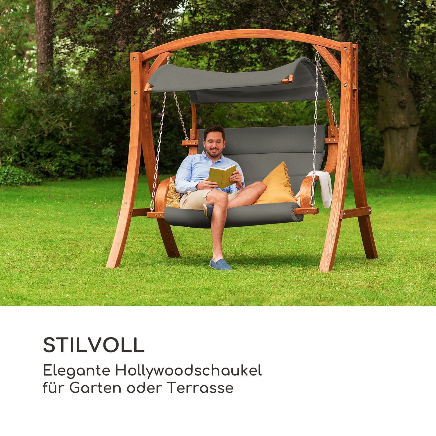 blumfeldt Hollywoodschaukel Maui, Set, BxTxH: 182x125x194 cm