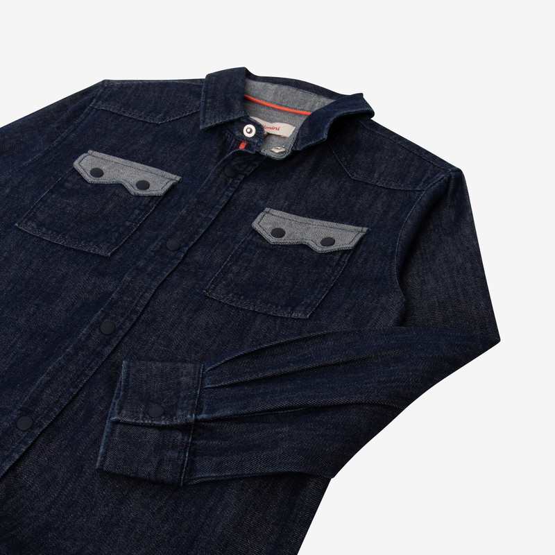 Chemise garçon en jean bleue Catimini