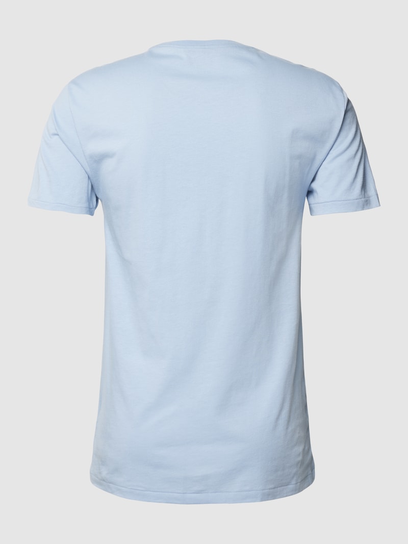 T-Shirt aus reiner Baumwolle im 3er-Pack in hellblau