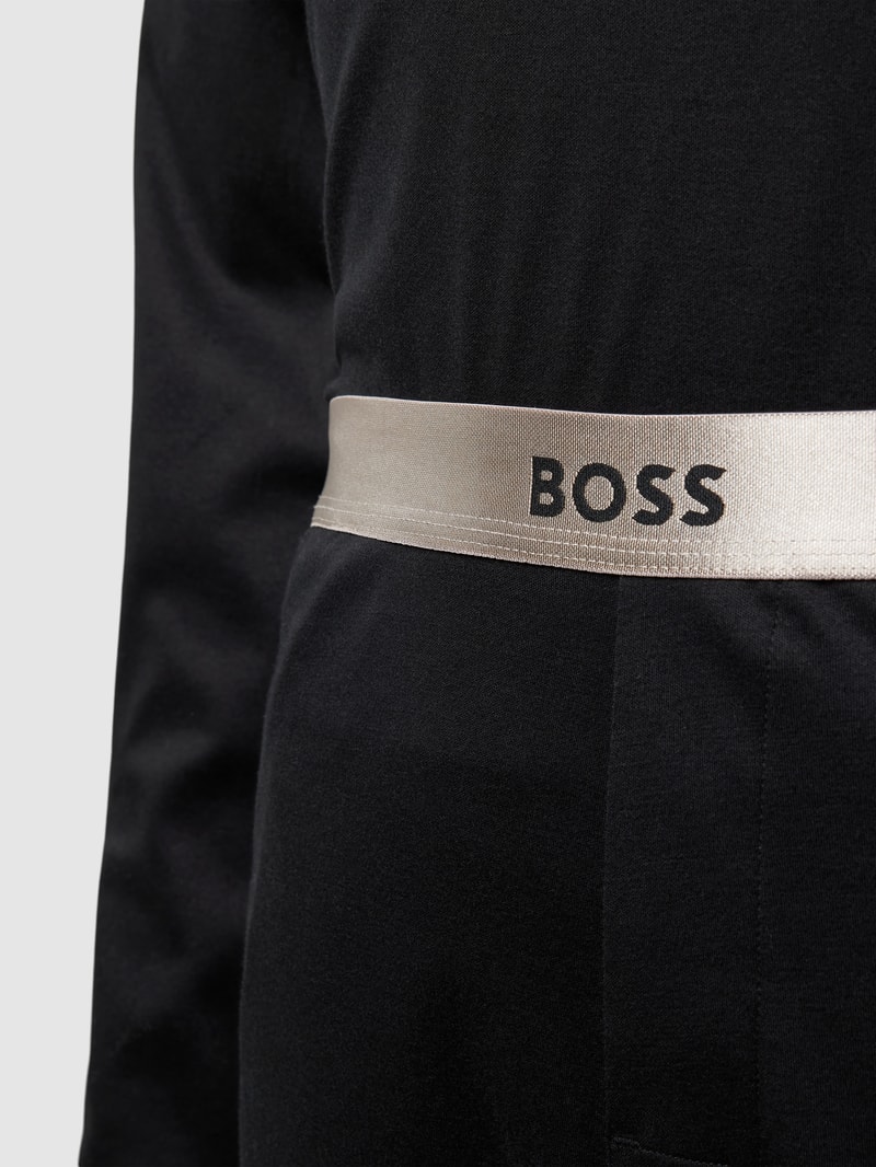 Pyjama mit Label-Print in schwarz
