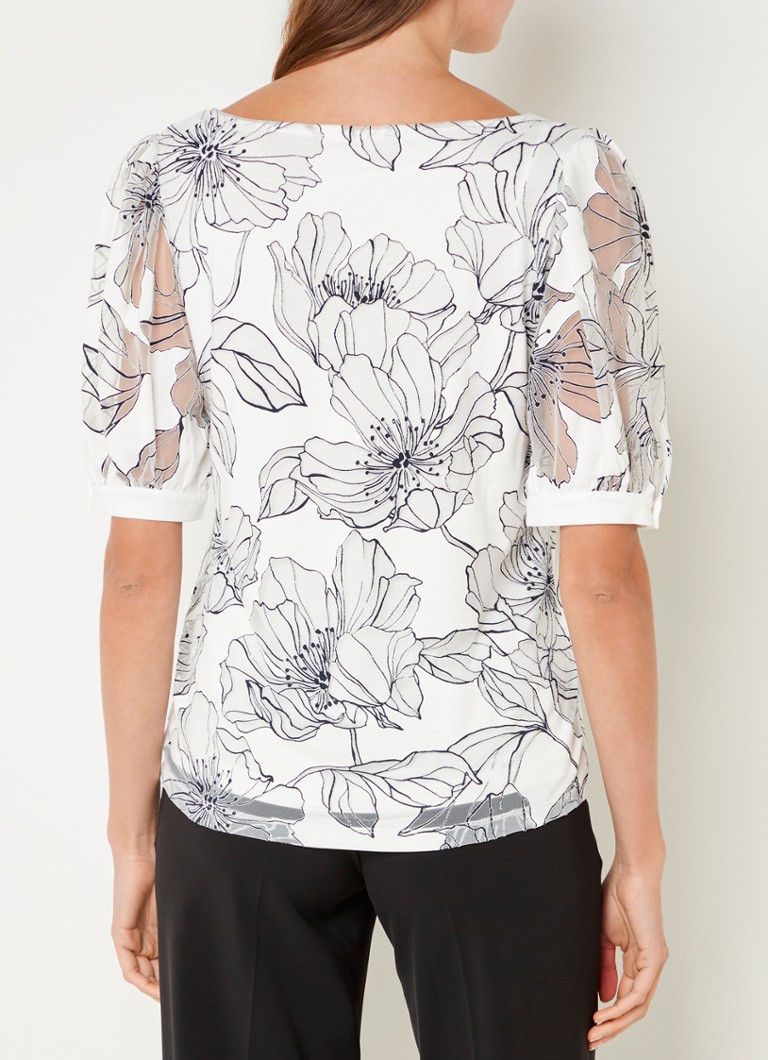 Top semitrasparente con stampa floreale Phase Eight Kelly