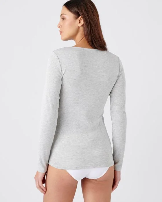 Tee-shirt manches longues, guipure Thermolactyl