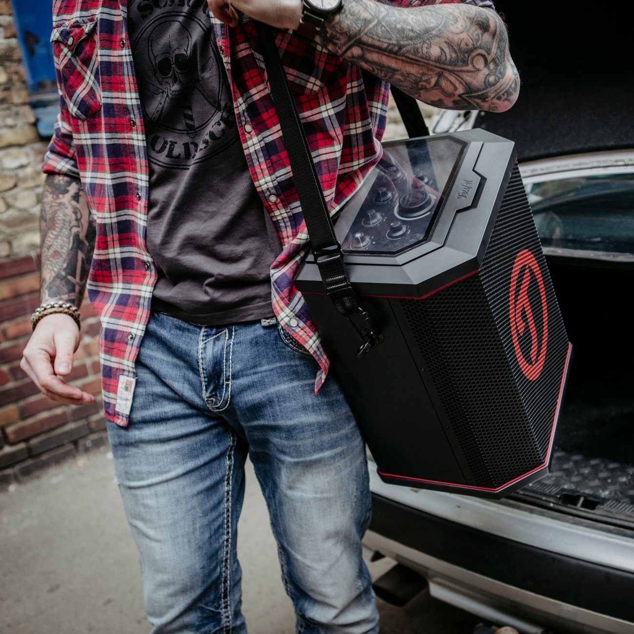 Teufel ROCKSTER AIR Wireless Lautsprecher (Bluetooth, 72 W, Integrierte Power-Bank- und Auto-On-Off-Funktion)