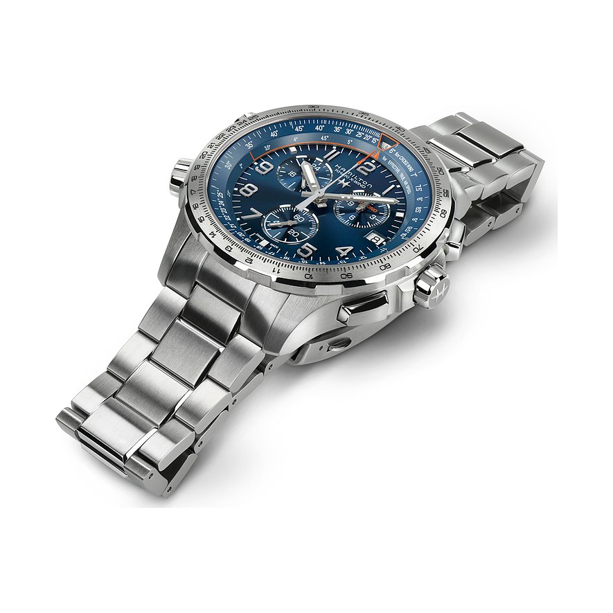 Hamilton Herrenuhr Khaki Aviation X-Wind GMT Chrono Quartz