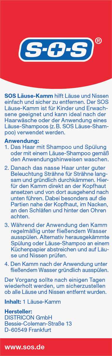 Läuse-Kamm, 1 St