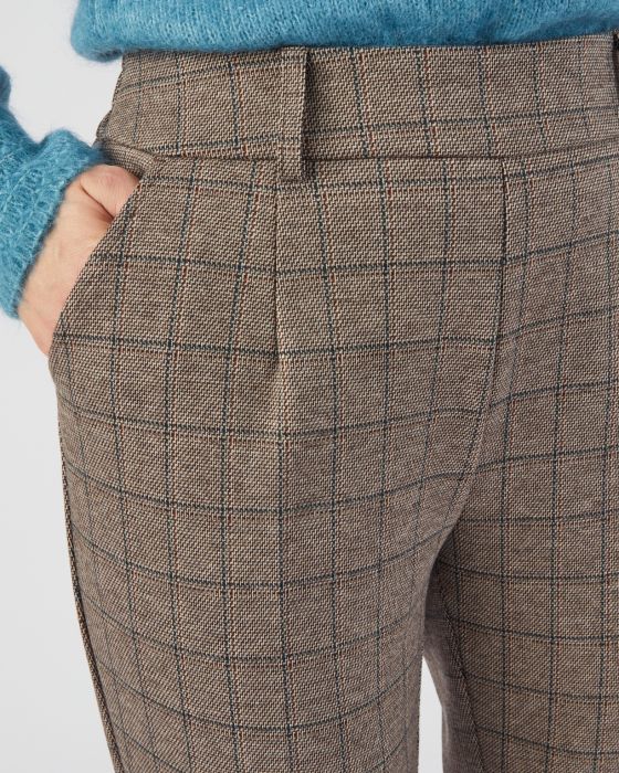 Pantalon maille enfilable à carreaux