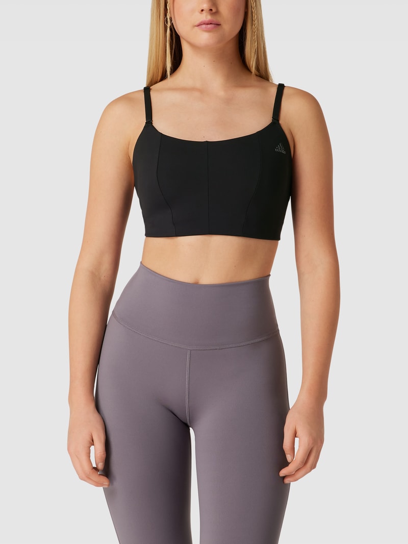 Bustier mit Label-Detail in schwarz