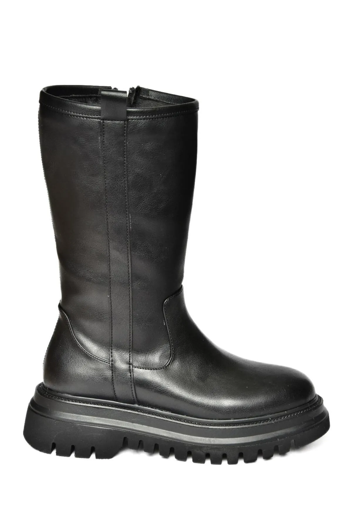 Fox Shoes  R312104909 Schwarze Damenstiefel mit dicken Sohlen